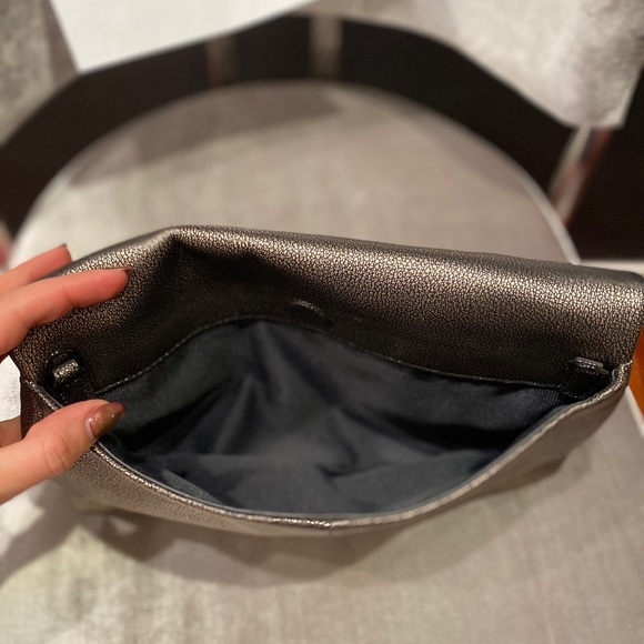 Coach Metallic Leather Turnlock Clutch - Picture 5 of 6